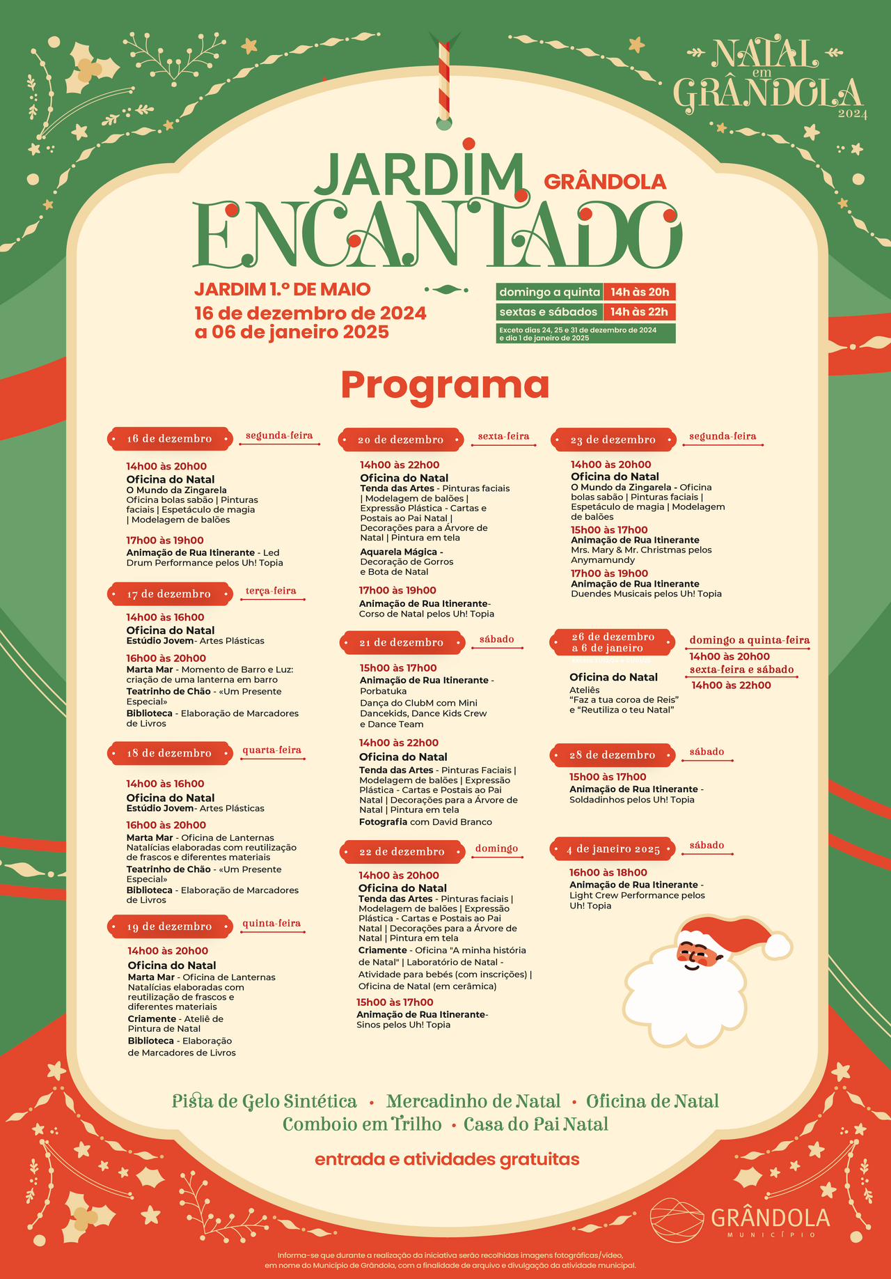 NATAL EM GRÂNDOLA | Jardim Encantado » Programação